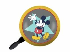 Seven – Mickey Mouse – Vintage Ringeklokke – Gul – Str. Ø80 Mm